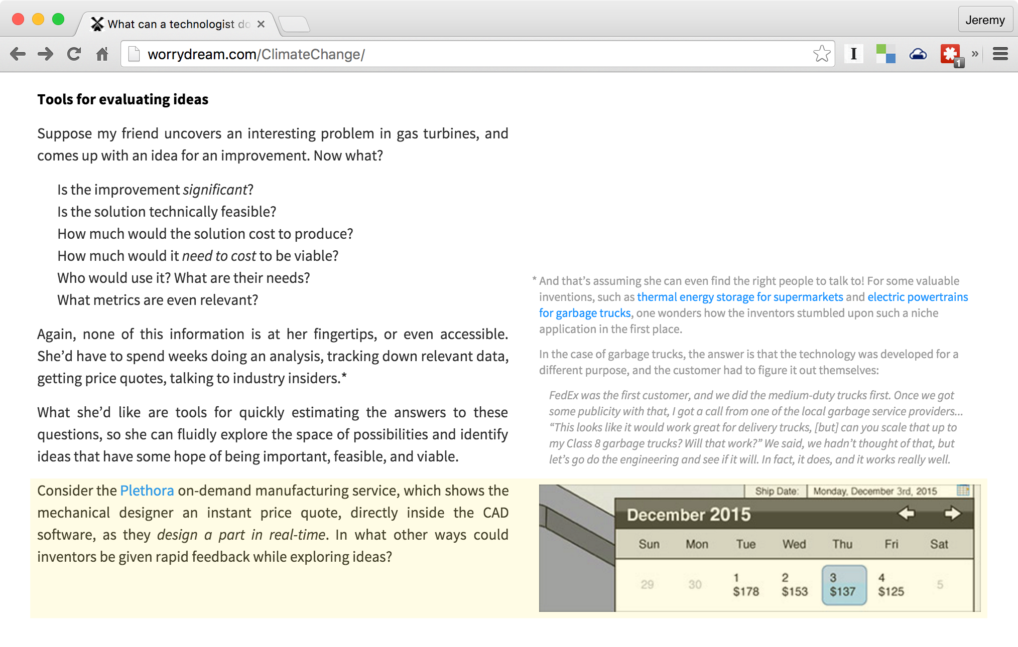 Bret Victor highlighted Plethora in his post on tools that give rapid feedback to help combat Climate Change.
